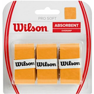 Wilson Pro Soft Overgrip x 3 Orange