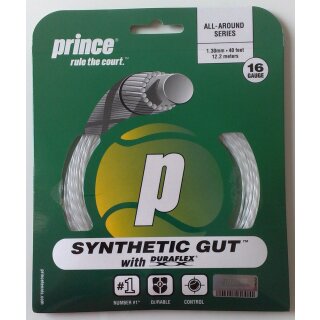 Prince Synthetic Gut Duraflex 16, weiß