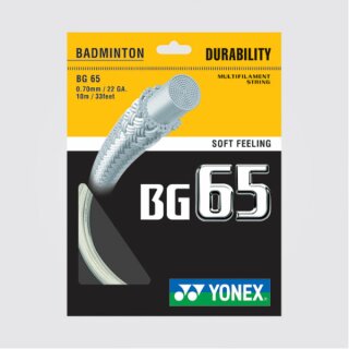 Yonex BG 65 White 10 m Cordaje de badminton