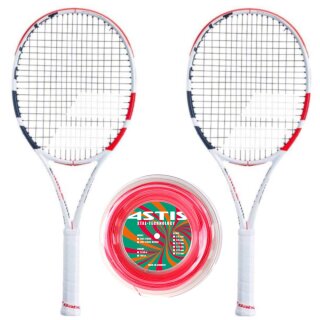 Babolat Pure Strike 16-19 2019 x 2 + Astis 200 m-Rolle