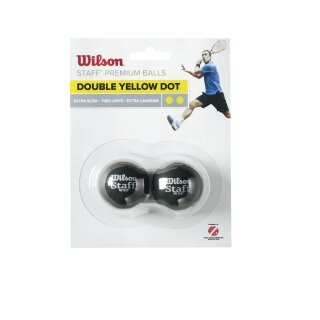 Wilson Staff Squash 2 Ball Double Yellow Dot x 2