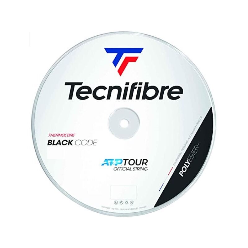 Cordage Tennis Tecnifibre Black Code 1.32 – Co-polyester, Souple Et Résistant, Fabriqué En France