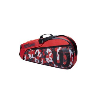 Wilson Junior 3 Pack Red/Grey/Black Tennistasche