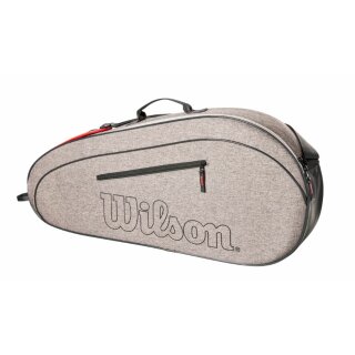 Wilson Team 3 Pack Racket Bag Heather Gray Tennistasche