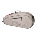 Wilson Team 3 Pack Racket Bag Heather Gray Tennistasche